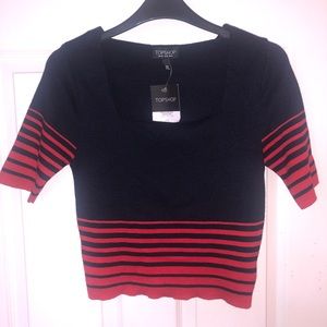 TOPSHOP Square Neck Knit Top!! NWT!!